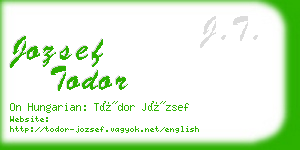 jozsef todor business card